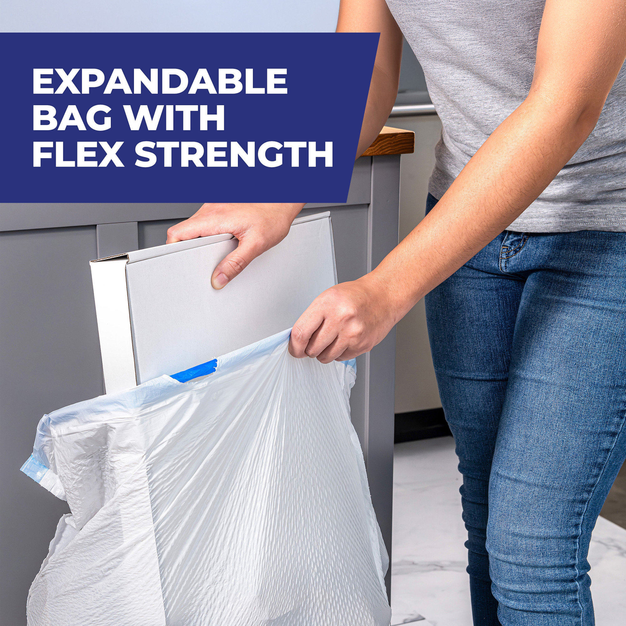 Hefty Ultra Strong 13 Gallon Trash Bags, Lavender Scent, 80 Count photo 7
