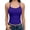 Blue, variant on Women's Ribbed Tank Top Backless Cami Shirt Sleeveless Fitted Summer Top Soft Cotton Fabric