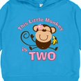 thumbnail image 3 of Inktastic Little Monkey Girl 2nd Birthday Toddler Hoodie, 3 of 4