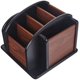 thumbnail image 1 of Suministros de oficina giratorios de madera, portalápices de escritorio Caddy, almacenamiento, organizador de escritorio giratorio de madera, soporte remoto, estante de suministros, 1 of 6