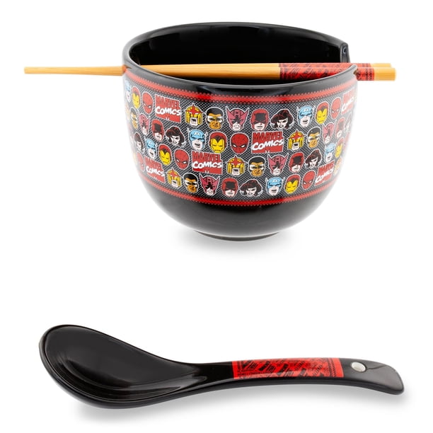 Set de vajilla Ramen de cerámica para superhéroes de Marvel Comics