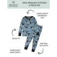 thumbnail image 4 of Honest Baby Clothing Organic Cotton Boy/Girl 2-Piece Long Sleeve Pajama Set, 12m to 24m, 4 of 7