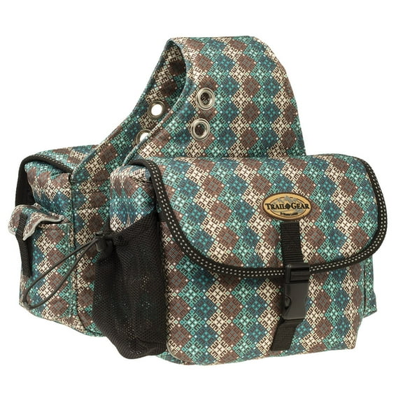 Weaver Leather 15500  Trail Gear Saddle Bag Turquoise/Geo N/A