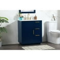 thumbnail image 2 of 30 inch single bathroom vanity in blue with backsplash, 2 of 8