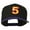 Black Purple, variant on Arial Number 5 Embroidered Classic Two Tone Cap - Neon Orange OSFM