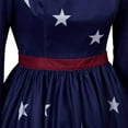 thumbnail image 5 of Elegant Printed Blue Dress Solar System Long Sleeves Dress, 5 of 7