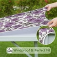 thumbnail image 4 of Flower Tablecloth Vintage Botanical Print Waterproof Elastic Square Cover with Backing, Ideal for Rustic Farmhouse Decor, 4 of 4