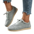 thumbnail image 1 of Espadrilles de Mode pour Femmes Lacets Espadrilles Confortables Chaussures de Marche en Flocage Chaussures d'Entraînement Extérieures, 1 of 7