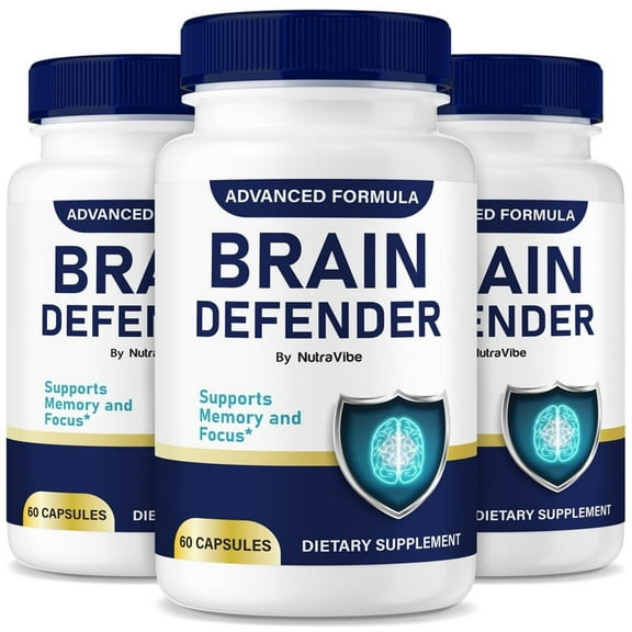 (3 Pack) Brain Defender Memory Pills – Official Brain Defend Pro Capsules for Memory, Focus, and Cognitive Support, Vitamins for Mental Clarity, Reviews (180 Capsules)