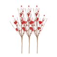 thumbnail image 4 of 3 piezas de palitos de bayas artificiales con forma de corazón, decoración ligera, regalos florales artificiales corazon rojo, 4 of 9