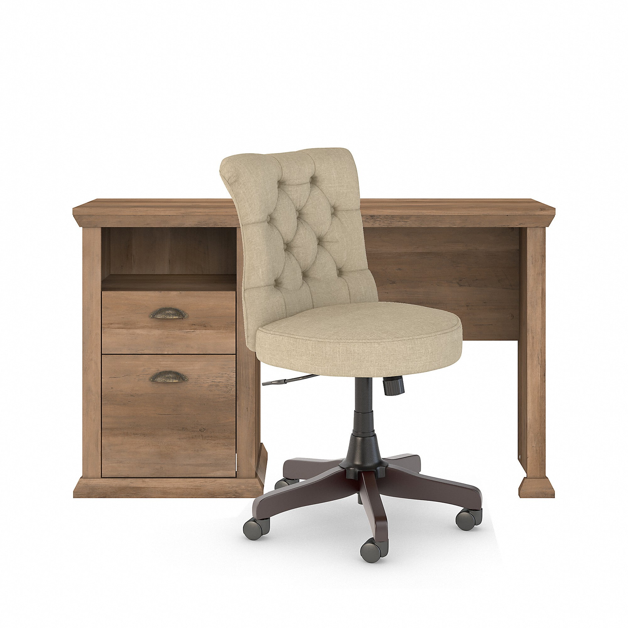 Bush Furniture Yorktown 50W Home Office Desk and Chair Set