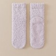 thumbnail image 2 of Fabrcox Womens Fuzzy House Slipper Socks, Non Skid Grips Fluffy Winter Indoor Crew Socks, Warm Plush Loungewear Socks for Sleeping at Home (Light Purple), 2 of 7