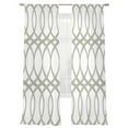 thumbnail image 2 of Abstract Art Sheer Curtains 84 Inches Long 2 Panels Green Grey Twisted Lines Geometric Vintage Light Filtering Semi Sheer Window Curtains Drapes for Bedroom Living Room 52"x84", 2 of 7