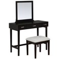 thumbnail image 1 of Linon Garbo Wood Vanity Set in Black, 1 of 10