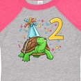 thumbnail image 4 of Inktastic 2nd Birthday Cute Turtle in Party Hat with Confetti Boys or Girls Baby Bodysuit, 4 of 5
