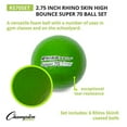 thumbnail image 3 of Champion Sports 2.75 Inch Rhino Skin High Bounce Super 70 Foam Ball, Set of 6 Colors, 3 of 7