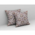 thumbnail image 3 of 18" Pale Purple Floral Indoor Outdoor Zip Throw Pillow, 3 of 5