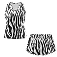 thumbnail image 3 of Xoenoiee Zebra Stripe Print Tankini Swimsuits for Women Two Piece Tummy Control Bathing Suit with Pockets Sleeveless Swimwear with Bottom for Ladies, 6XL, 3 of 7