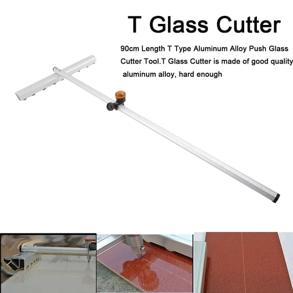 NICCOO 35inch/90cm Oil Glass Cutter Tile Cutter T Shaped Oil Feed Speed Glass Cutting Tools