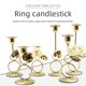 thumbnail image 2 of Candelabros cónicos de oro francés, candelabros decorativos, candelabros para mesa o repisa, centros de mesa, bodas, cenas, fiestas, decoración del hogar, 2 of 6