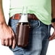 thumbnail image 4 of Fiudx Ofertas Flash Del Día Funda De Cuero Para Cerveza, Cómoda Funda Para Botella Y Lata Montada En La Cintura, Portavasos, Uso En Exteriores, Material De Cuero, Uso A Largo Plazo, 4 of 6