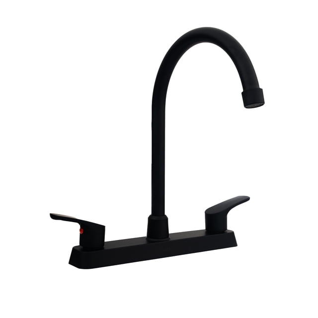 Mezcladora Fregadero Plancas 8 Acero Inoxidable ABS Negro Mate
