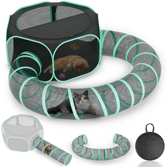 Recinto para gatos al aire libre BETOPET con túnel para camping