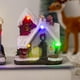 thumbnail image 2 of Injueey Decoración de escritorio del conjunto del pueblo LED de la casa de la nieve de la resina Kits de decoración para fiestas luces de colores tipo B, 2 of 6