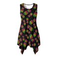 thumbnail image 5 of Garronmavis Couples Outfits Matching Sets Short Sleeve Shirt for Men Size 7XL Black Pineapple Polyester Beach Tops and Women's Tank Dress with Pocket Hawaiian Vacation Sundress, 5 of 7