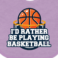 thumbnail image 4 of Inktastic I'd Rather Be Playing Basketball Boys or Girls Baby Bib, 4 of 4