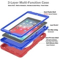 thumbnail image 5 of Hard Back Cover Case for Apple 9.7-inch iPad 6th/5th Generation (2018/2017) - Portable Tablet Case with Rotating View Kickstand & Shoulder/Hand Strap, Shockproof Sturdy Rugged Cover, Red Blue, 5 of 11