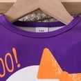 thumbnail image 4 of Emy Dola 1-6T Baby Girl's Halloween Outfits Toddler Kids Long Sleeve Pumpkin Ghost Print Tops+ Bell Pants 2 Piece Set, 4 of 8