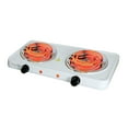 thumbnail image 2 of MegaChef Portable Dual Coil Cooktop in White, 2 of 11