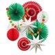 thumbnail image 1 of Decoración De Fiesta De Navidad Juego De Abanicos De Papel De Seda Colgantes Linternas De Papel De Guirnalda Circular Para Fiesta Italiana Graduación Boda Cumpleaños Telón De Fondo, 1 of 5