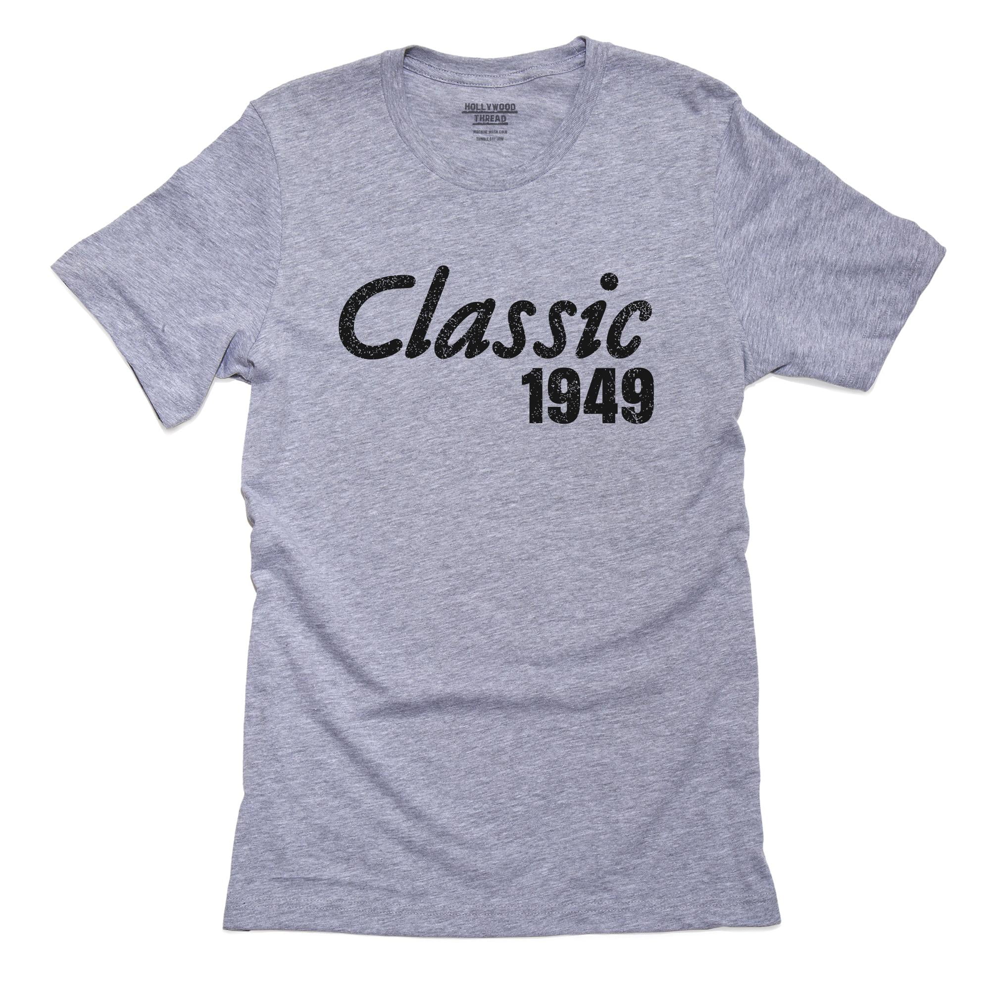 Classic Born In 1949 - Vintage Birthday Gift Men's Grey T-Shirt ...