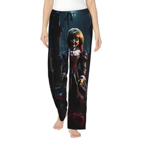Annabelle Women's Pajama Pants, Comfy All Over Print Lounge Pants Casual Sleepwear with Pockets & Drawstring