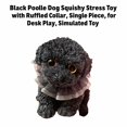thumbnail image 3 of Black Poodle Dog Squishy Stress Toy with Ruffled Collar, Single Piece, for Desk Play, Simulated Toy, 3 of 3