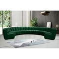 thumbnail image 2 of Maklaine 9-Piece Contemporary Velvet Modular Sectional in Green, 2 of 4