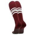 thumbnail image 2 of Dugout Striped Baseball Socks Pattern E (Maroon/Grey/White, X-Large), 2 of 2