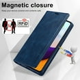 thumbnail image 3 of Dteck Wallet Case For Samsung Galaxy A53 5G,Magnetic Leather Card Pocket Case Kickstand Rfid Protection Shockproof Rubber Cover,Blue, 3 of 7