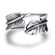 thumbnail image 1 of Anillo de plumas Jadeshay anillo de dedo de Acero de titanio con forma de pluma Plata 8# 9# 10#, 1 of 8