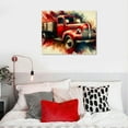 thumbnail image 5 of PIKWEEK  Rustic Truck Canvas Wall Art Old Car Pictures Farmhouse Living Room Wall Decor Country Style ArtworkPosters Paintings (Red) 16*12inch/20*16inch, 5 of 6