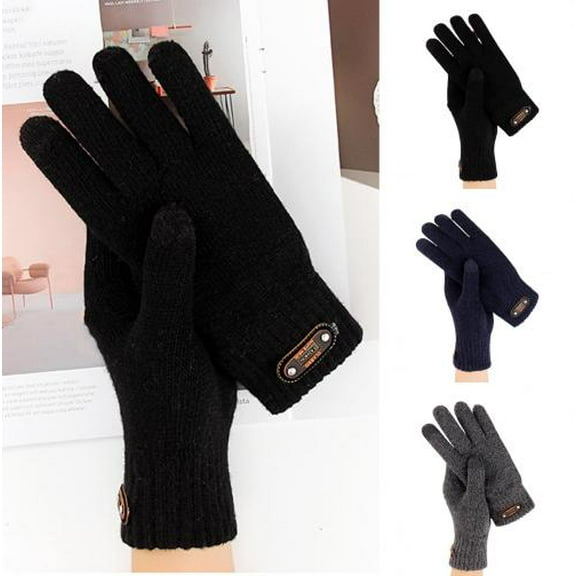 SPRING PARK 1 Pair Gloves Anti Slip Warm Knitted Gloves for Cycling Biking Sporting Driving for Men Women