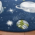 thumbnail image 3 of SAFAVIEH Carousel Kids World of Planets Area Rug, Navy/Ivory, 3' x 3' Round, 3 of 11