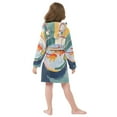 thumbnail image 7 of FORMRS Niños Bathrobe Unisex Hooded Robe Soft Plush Pajamas Sleepwear, Size 4-6T, Goldfish Bowl, 7 of 7