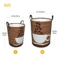 thumbnail image 3 of Picia Coffee Cafe Cup Large Laundry Basket, Waterproof, Freestanding Laundry Hamper, Collapsible Tall Clothes Hamper with Extended Handles-, 3 of 8