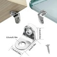 thumbnail image 2 of POINTERTECK 100Pcs Glass Support Shelf Holder Zinc Alloy Glass Partition Shelving Support Heavy Duty Glass Shelf Bracket Multipurpose Glass Mounting Bracket with Suction Cup, 2 of 10