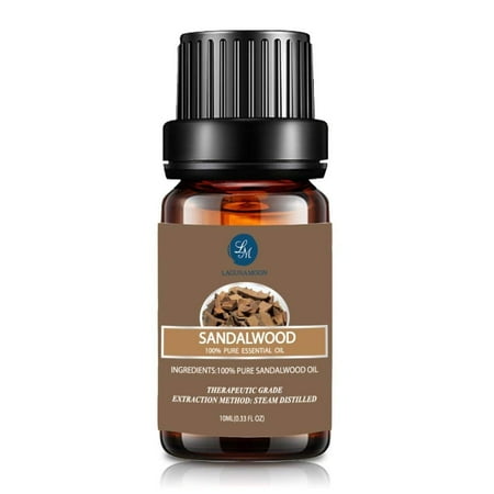 - Lagunamoon 10ml Sandalwood Essential Oils,Pure&Natural Aromatherapy Oil For Massage And Relaxation,Premium Therapeutic Grade,Fragrance For Personal Care&Wellness