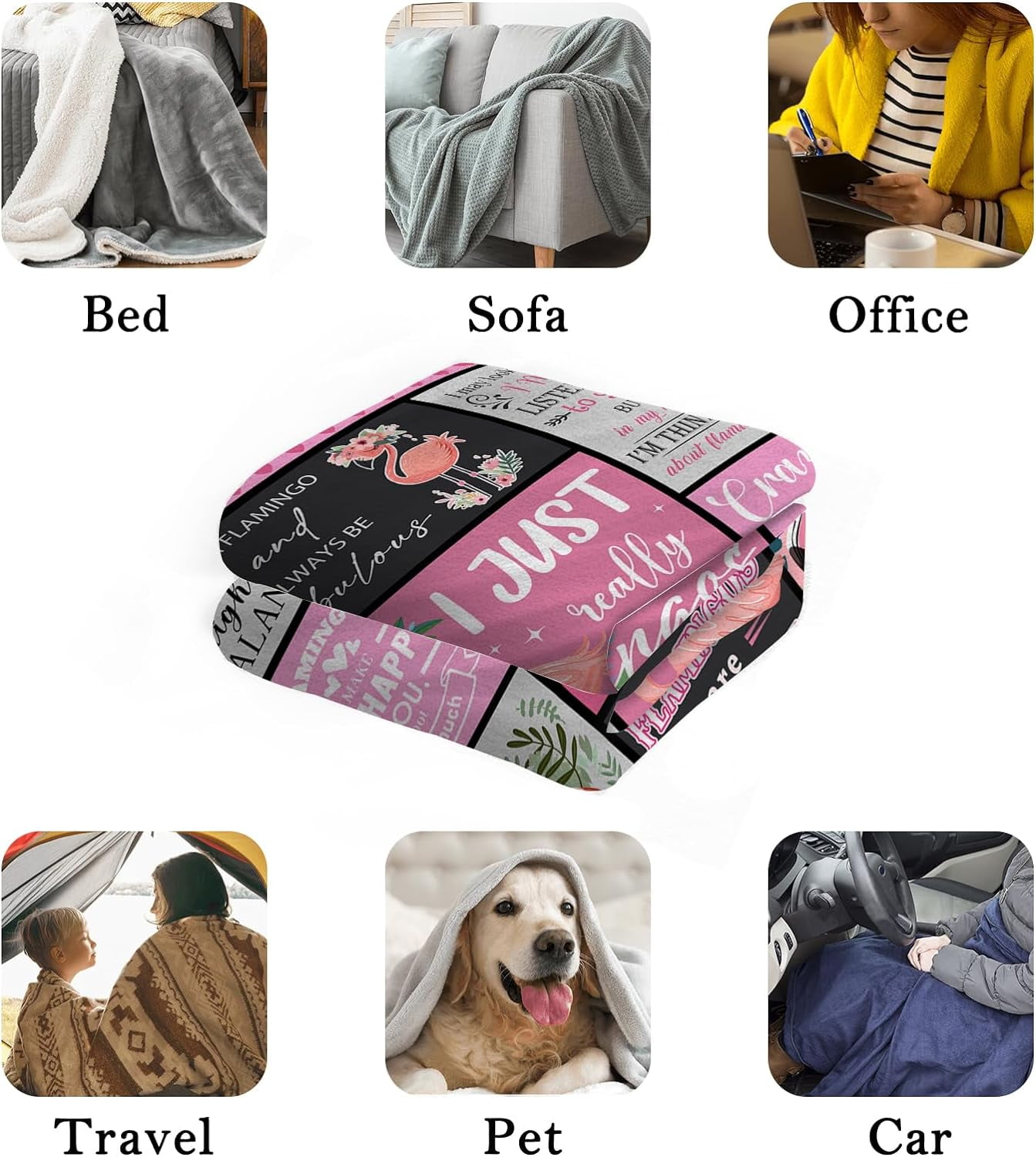 Flamingo Gifts Flamingo Blanket for Women,60x80 Inch Pink Flamingo Blanket for Girls, Flamingo Plush Blanket Flamingo Throw, Flamingo Decor, Flamingo Stuff,Christmas Birthday Gifts for Flamingo Lovers