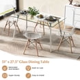 thumbnail image 6 of Gymax Modern Glass Dining Table Rectangular Dining Room Table W/Metal Legs For Kitchen Silver, 6 of 10